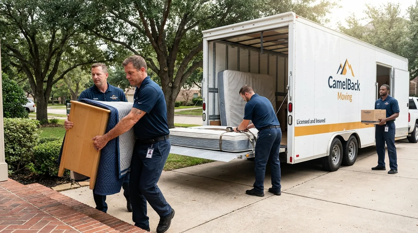 Crew loading residential truck for cross-state move from Lititz, PA